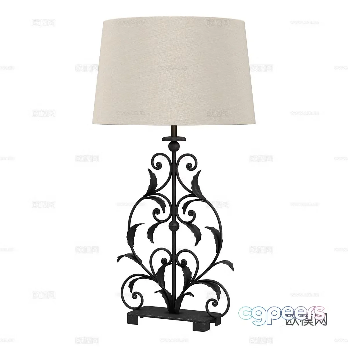 French desk lamp 3d model