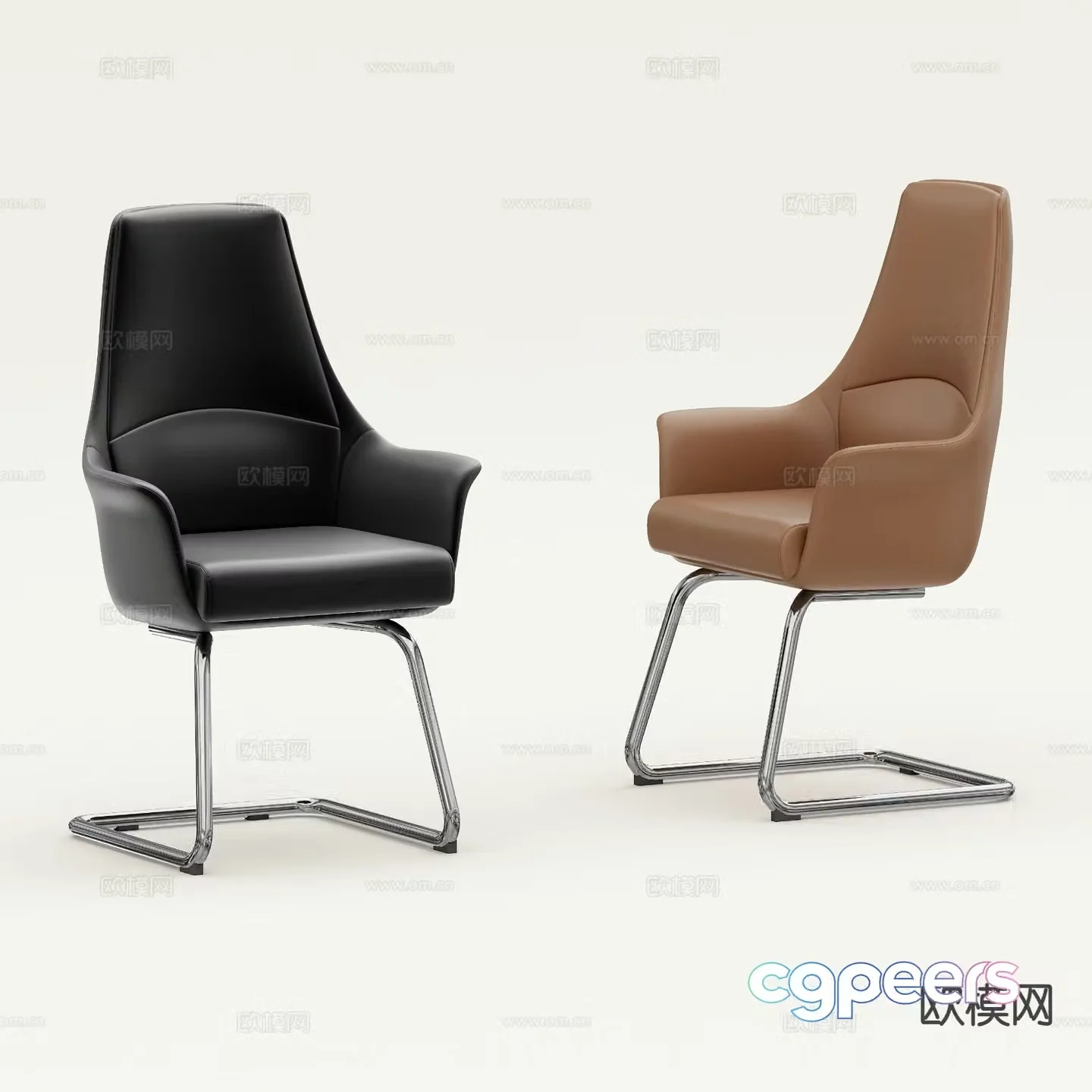 Modern office chair conference chair training chair 3d model