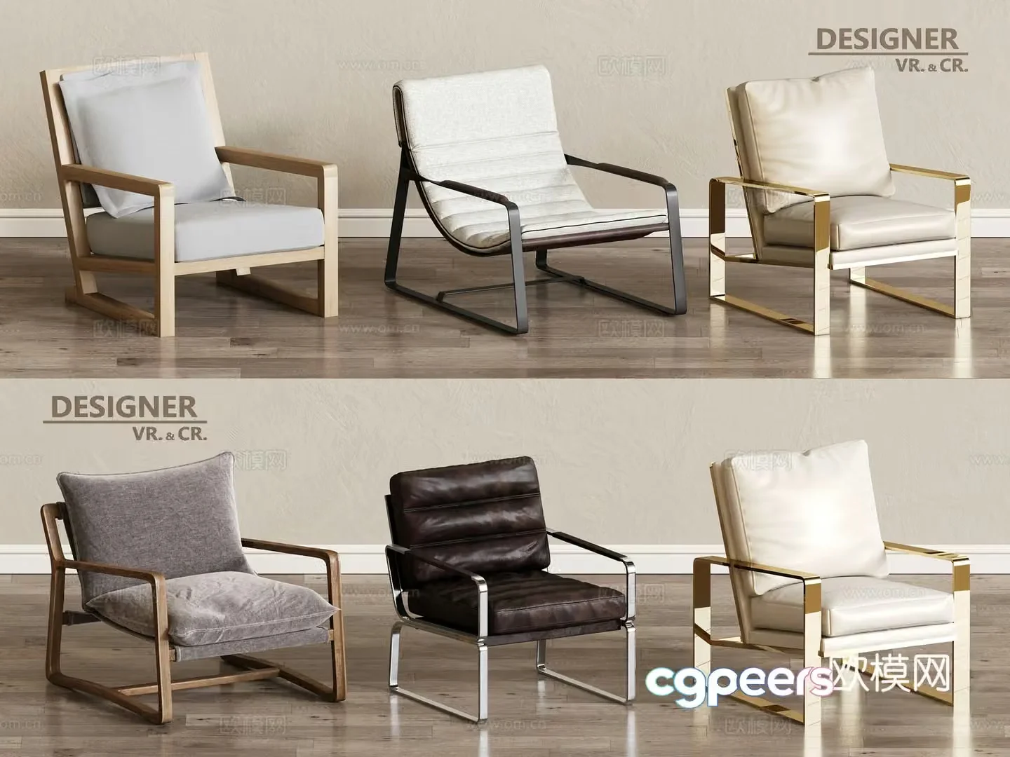 Modern sofa chair leisure chair 3d model