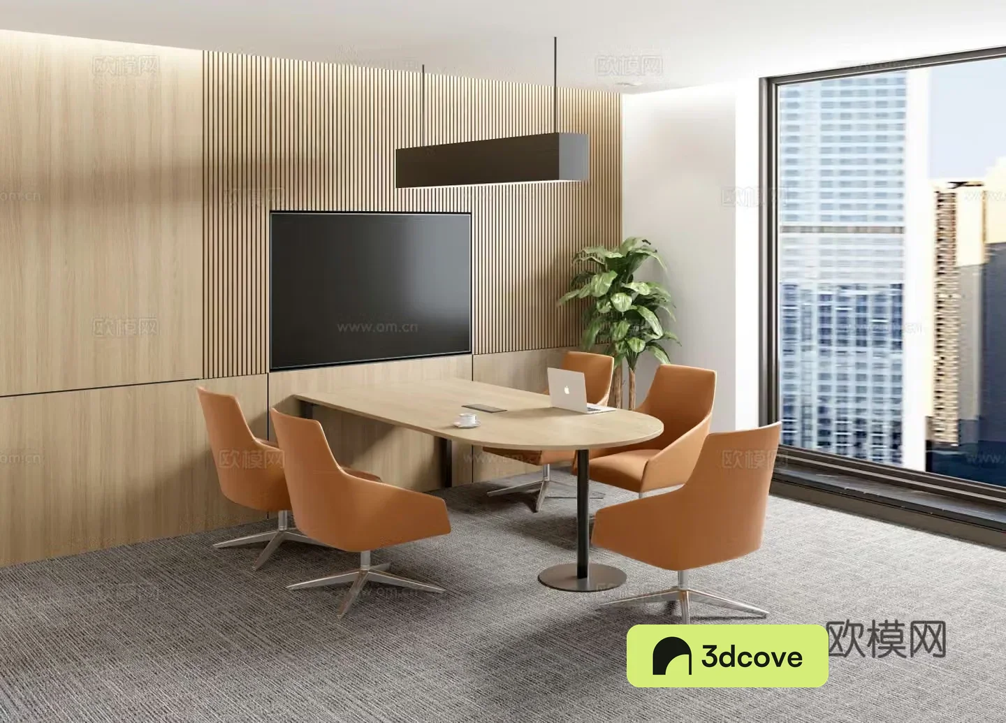Modern small negotiation room conference room