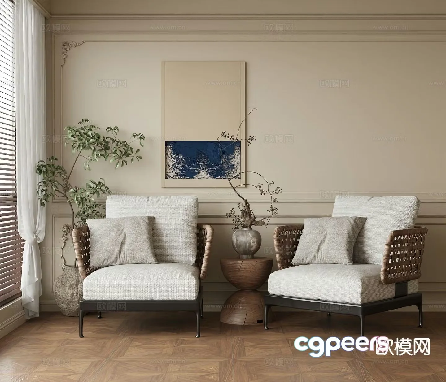 Medieval style sofa chair leisure chair 3d model