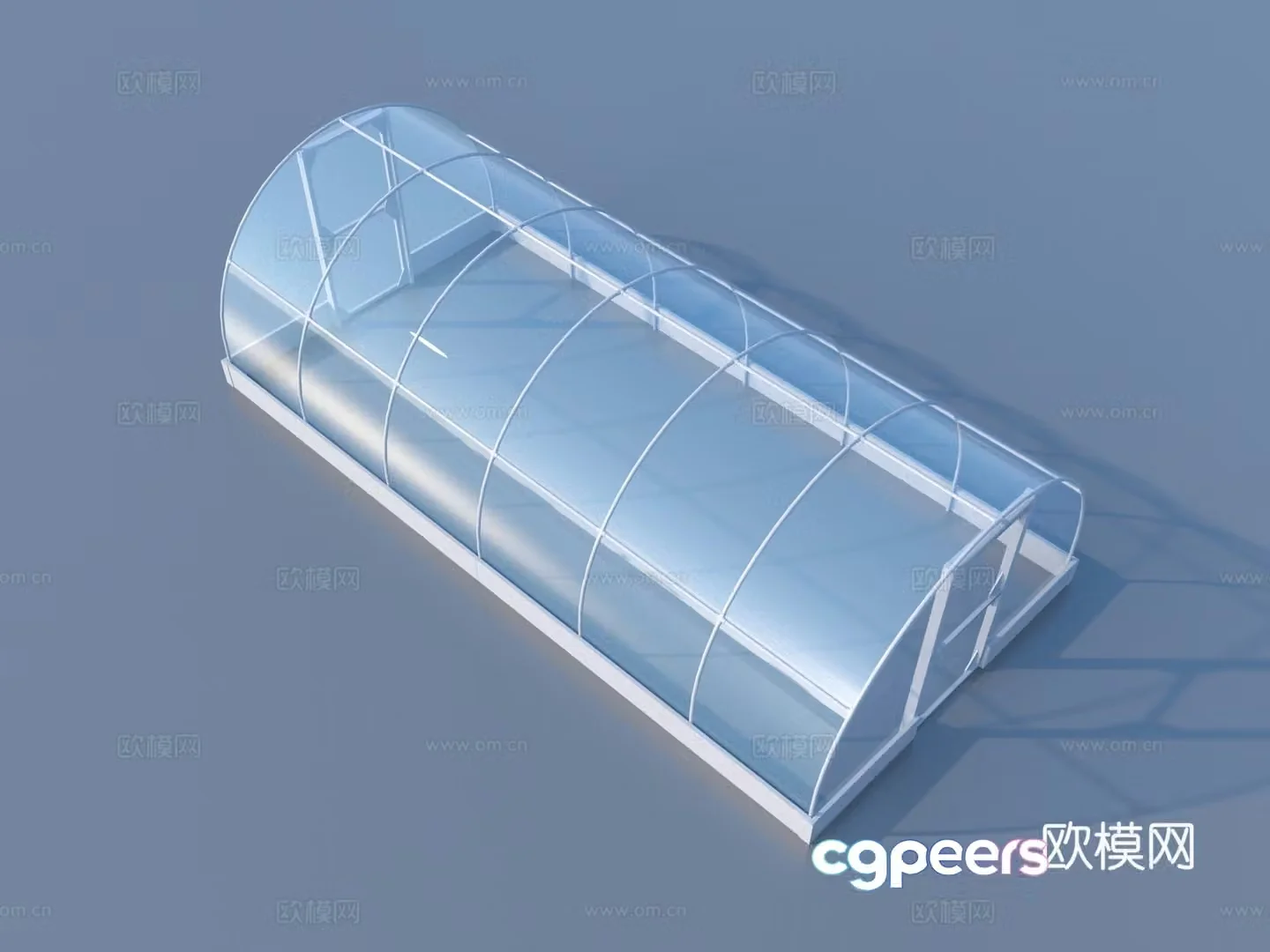 Greenhouse Glass House Glass Daylighting Top 3D Model