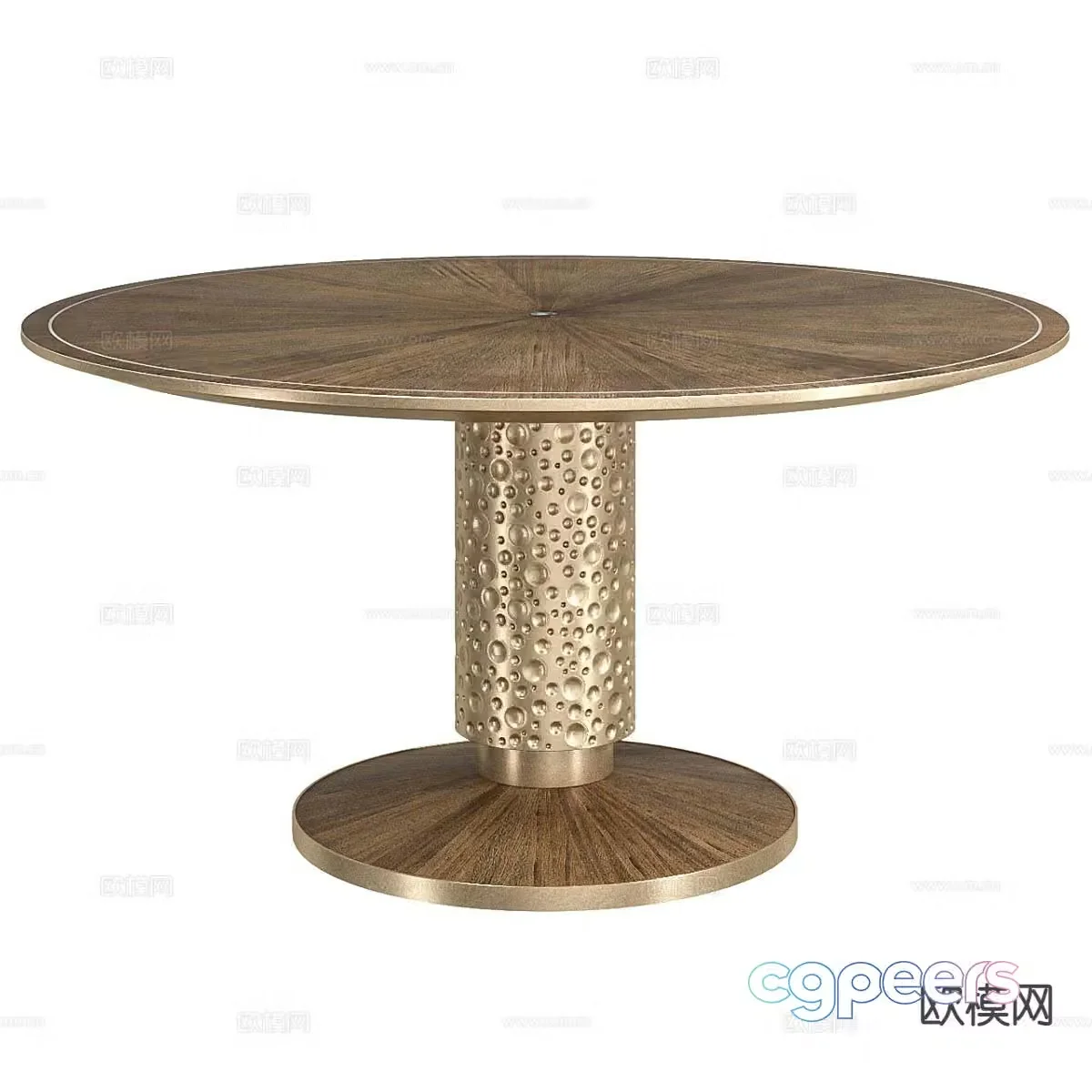 Round dining table 3d model