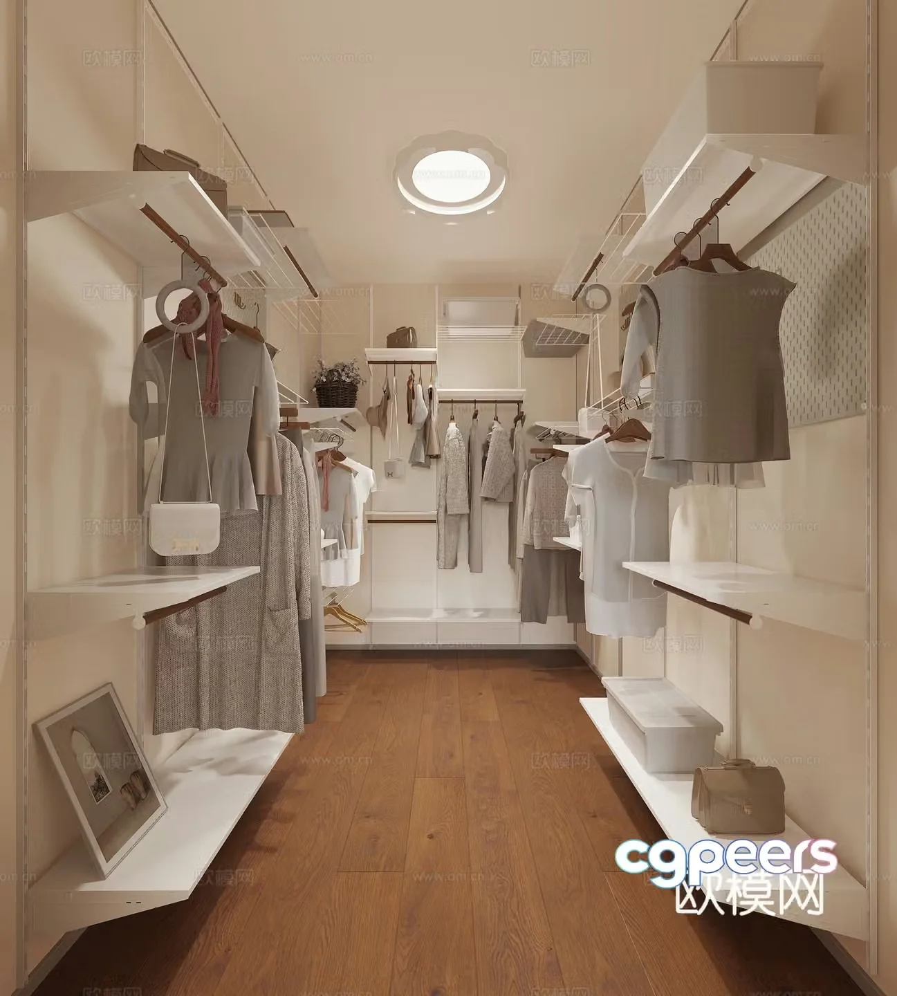 Modern cloakroom 3d model