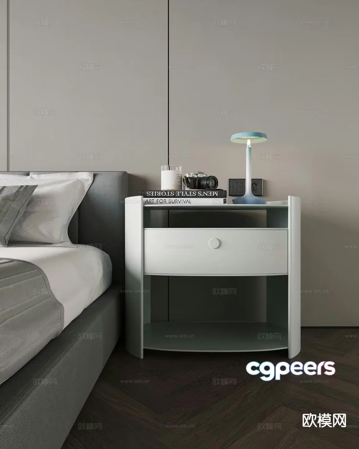 Modern bedside table 3d model