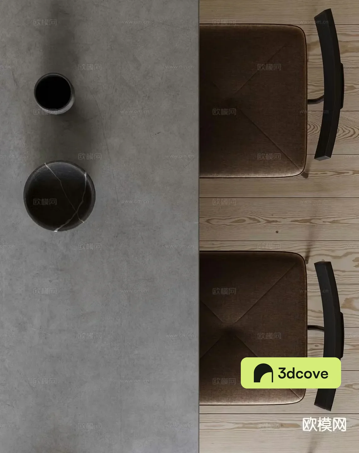 Modern dining table and chairs