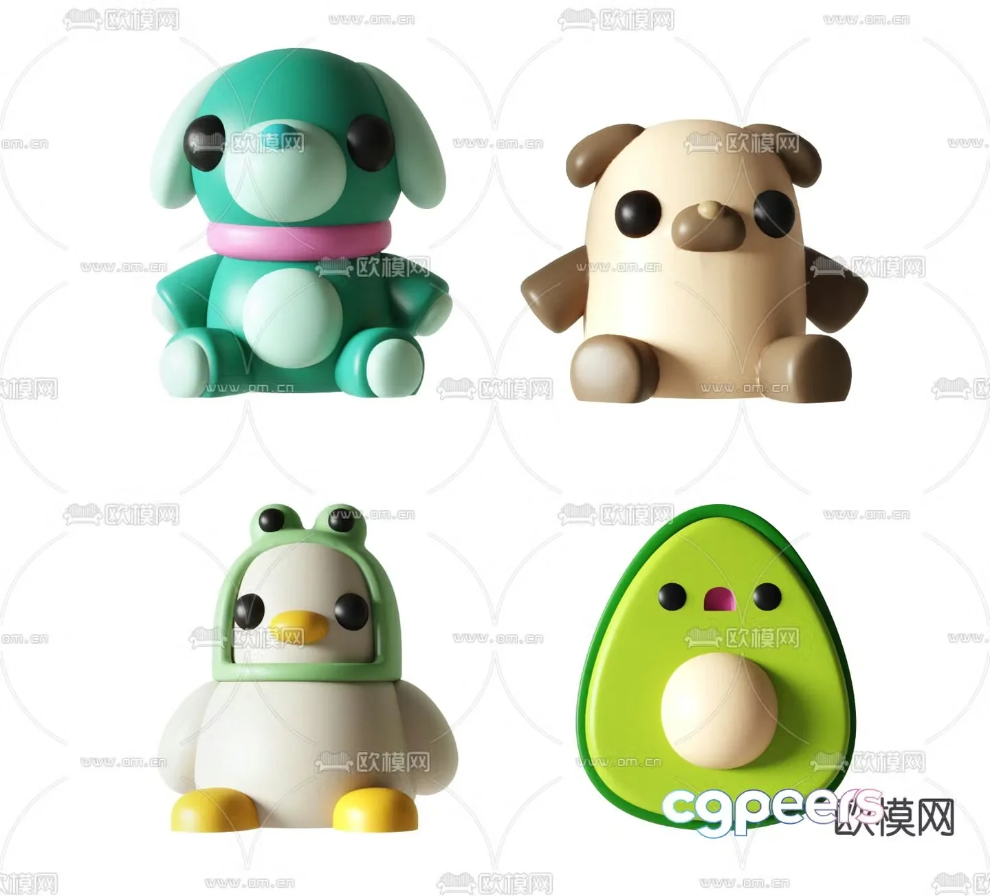 Cartoon toy doll figure 3d model