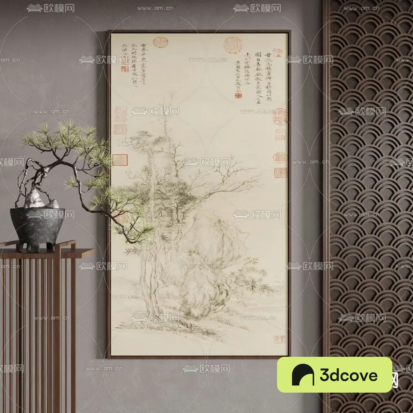 New Chinese style plant paintings calligraphy and paintings decorative paintings