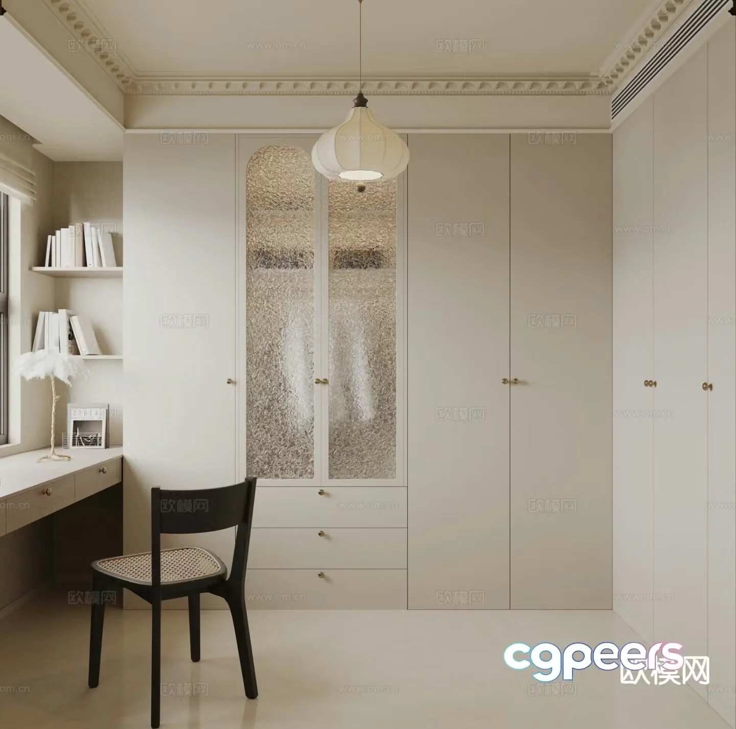 French cloakroom 3d model