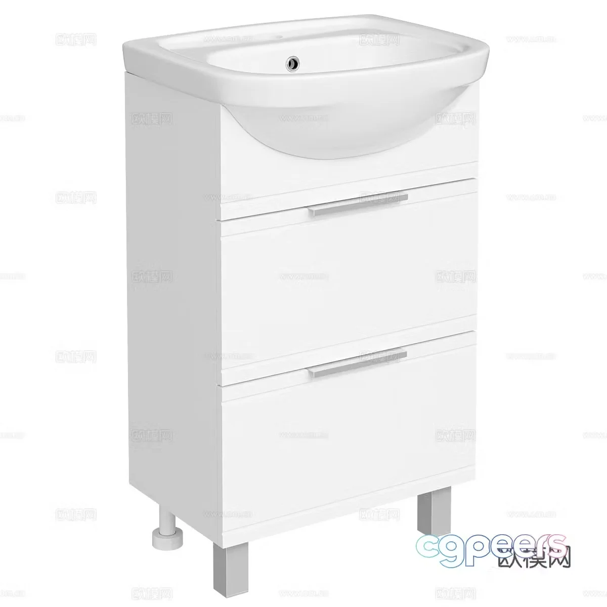 Washing table combination wash basin 3D model
