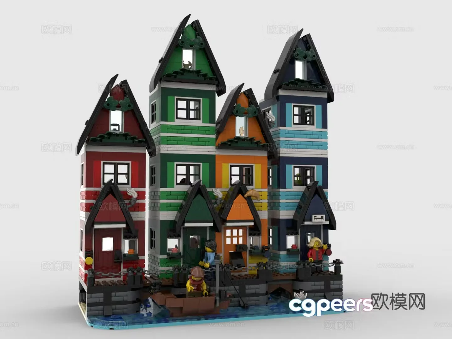 LEGO LEGO Toys Building Blocks Water City Venice House Shop Building 3d Model