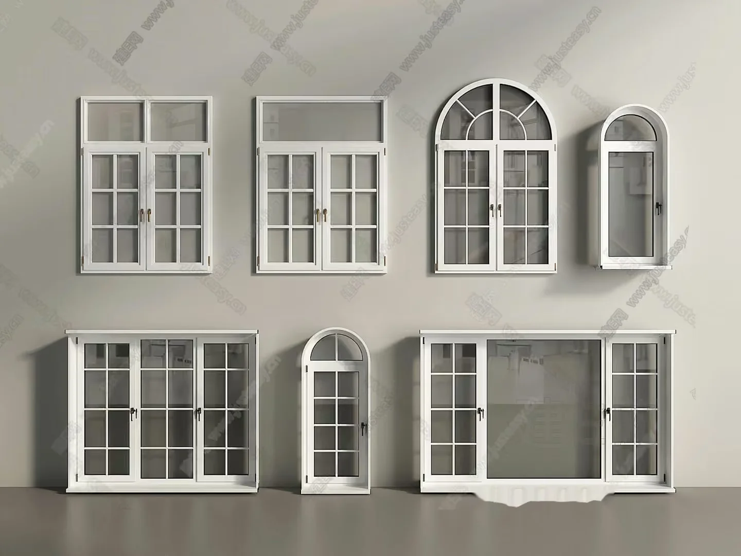 White Window Frames 3D Model – 7485 – VRAY Render