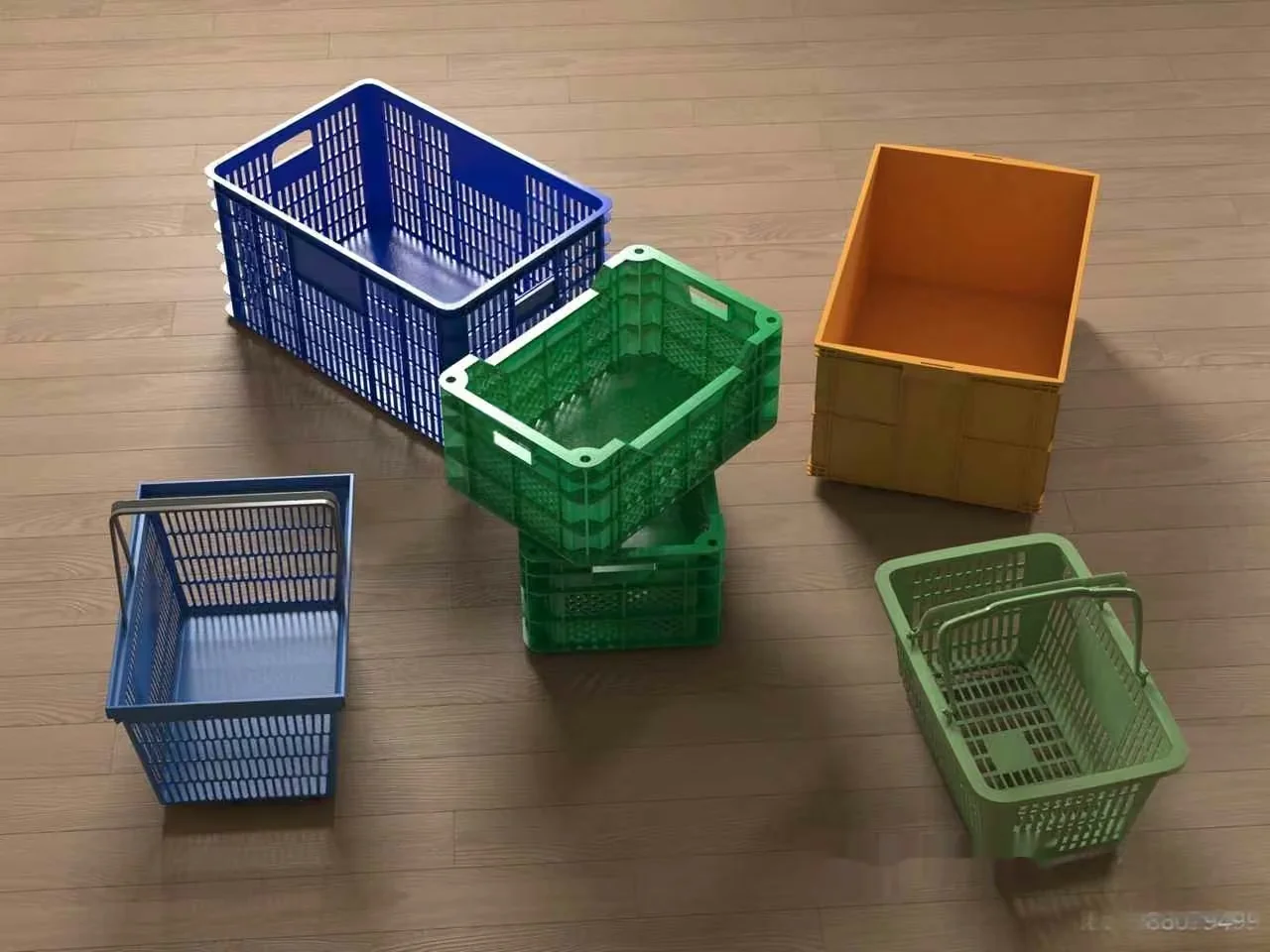 Shopping Baskets 3D Model – 9062 – VRAY Render