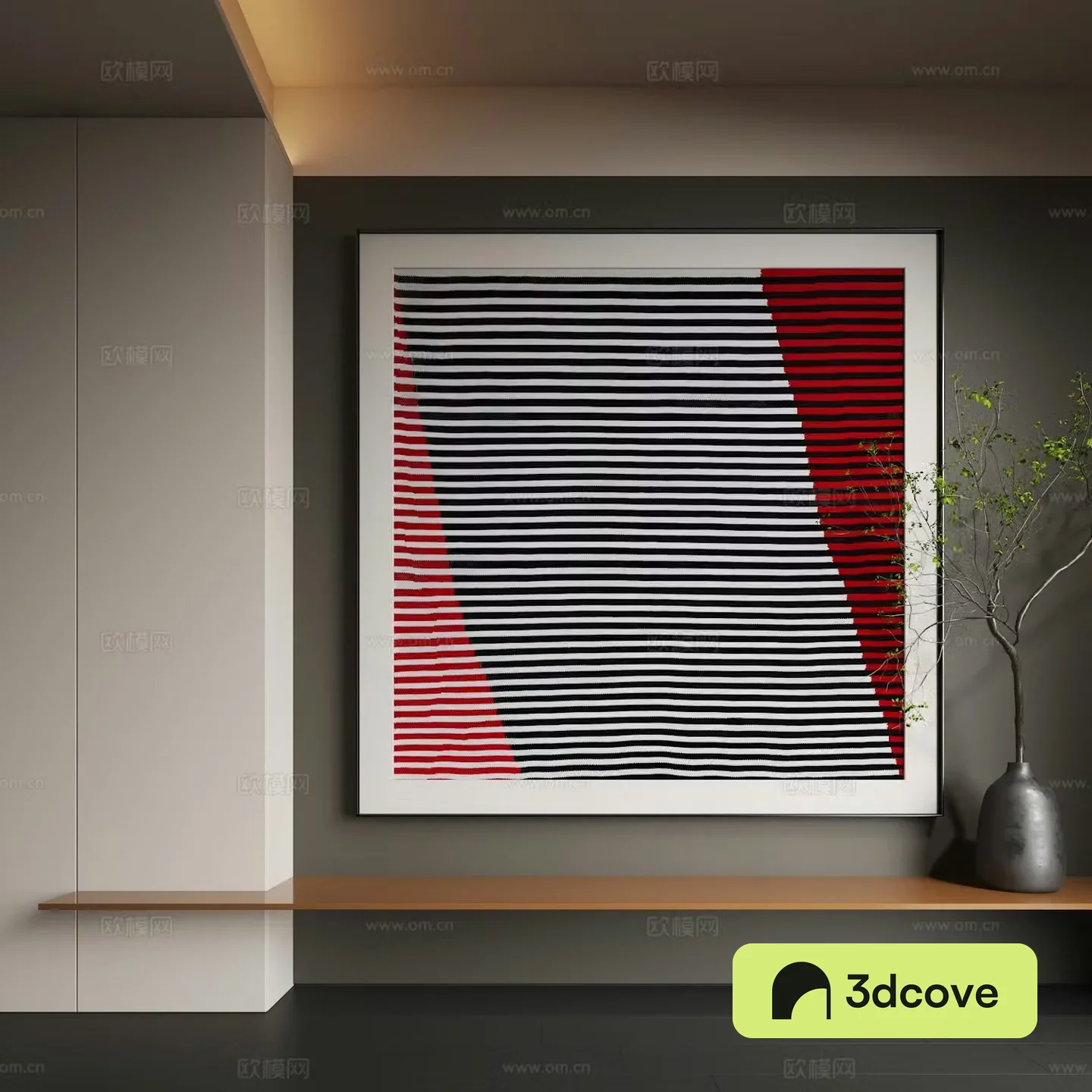 Modern abstract hanging paintings Modern Wasabi decorative paintings Modern light luxury hanging paintings Modern Italian 3D model