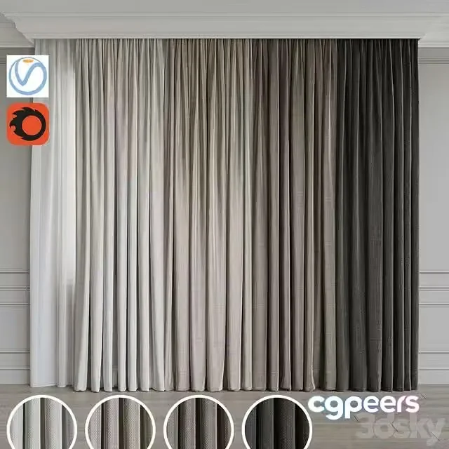 3ds Max Free – A set of curtains 75