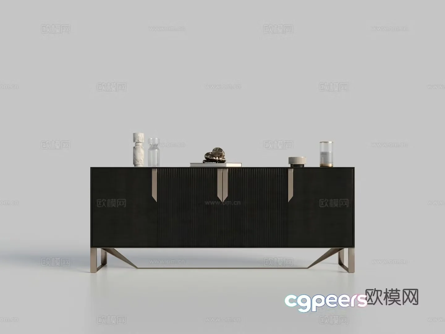 Modern chest of drawers Modern side cabinet Ornament 3D model