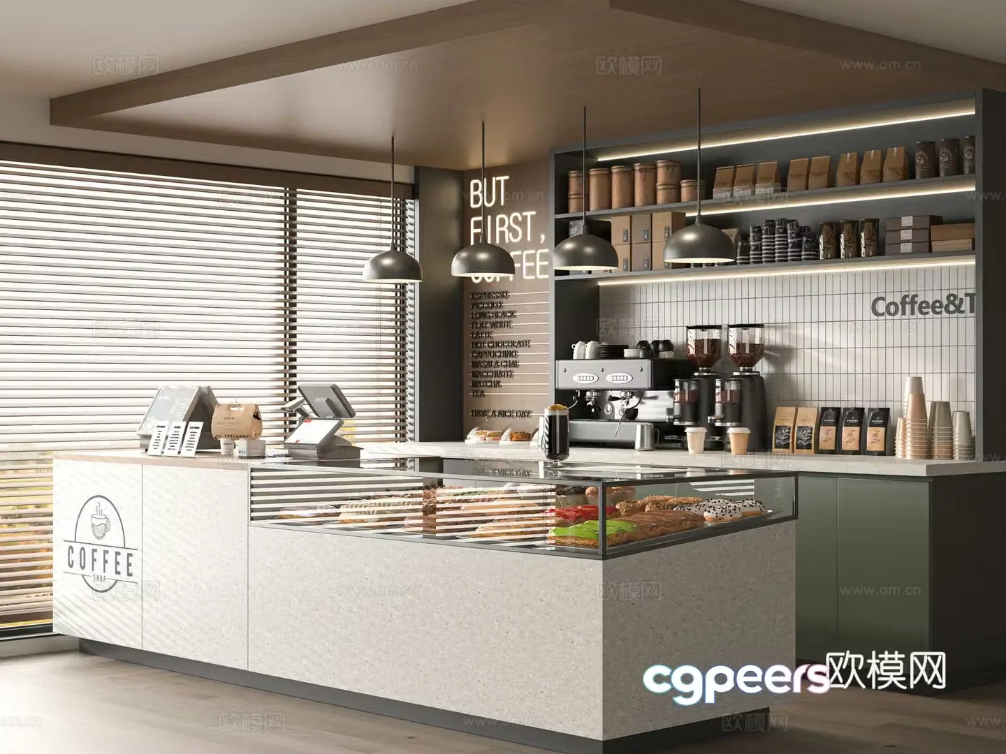 Modern cafe 3d model
