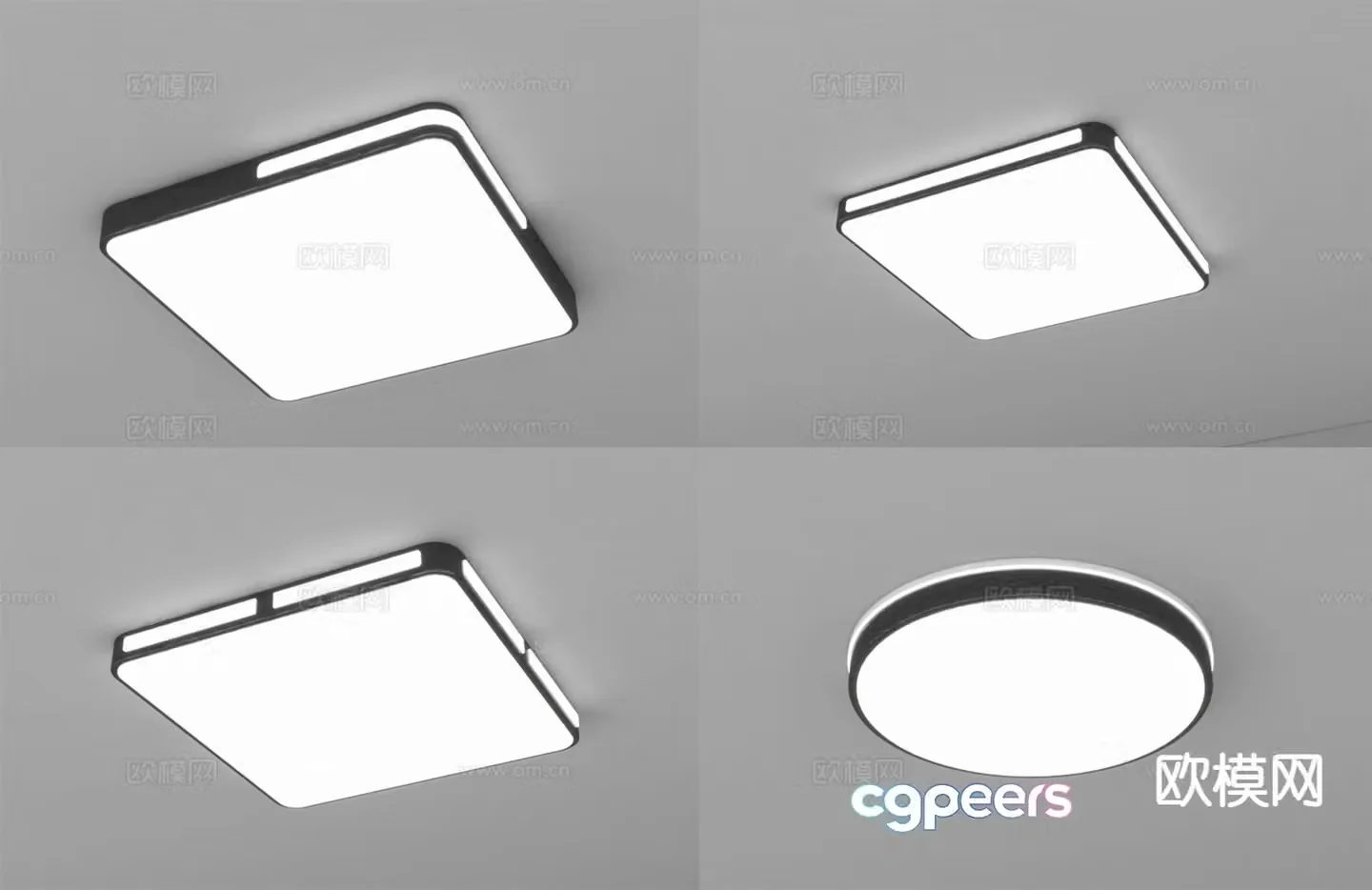 Modern minimalist ceiling lamp 3d model
