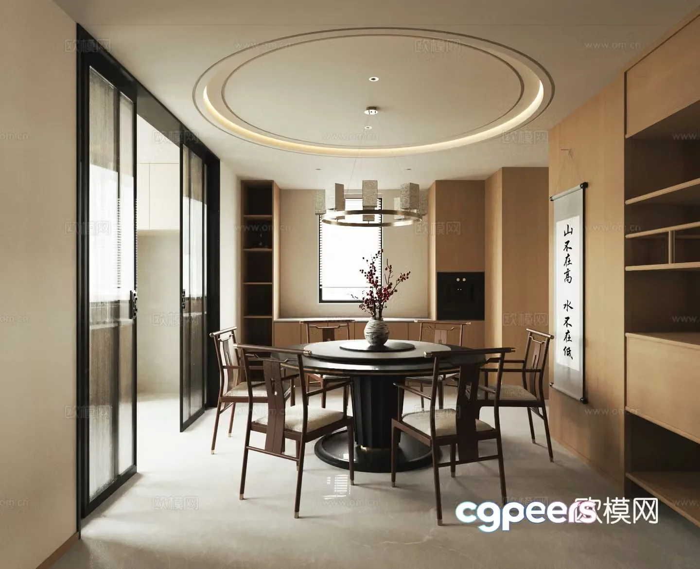 New Chinese restaurant kitchen 3d model