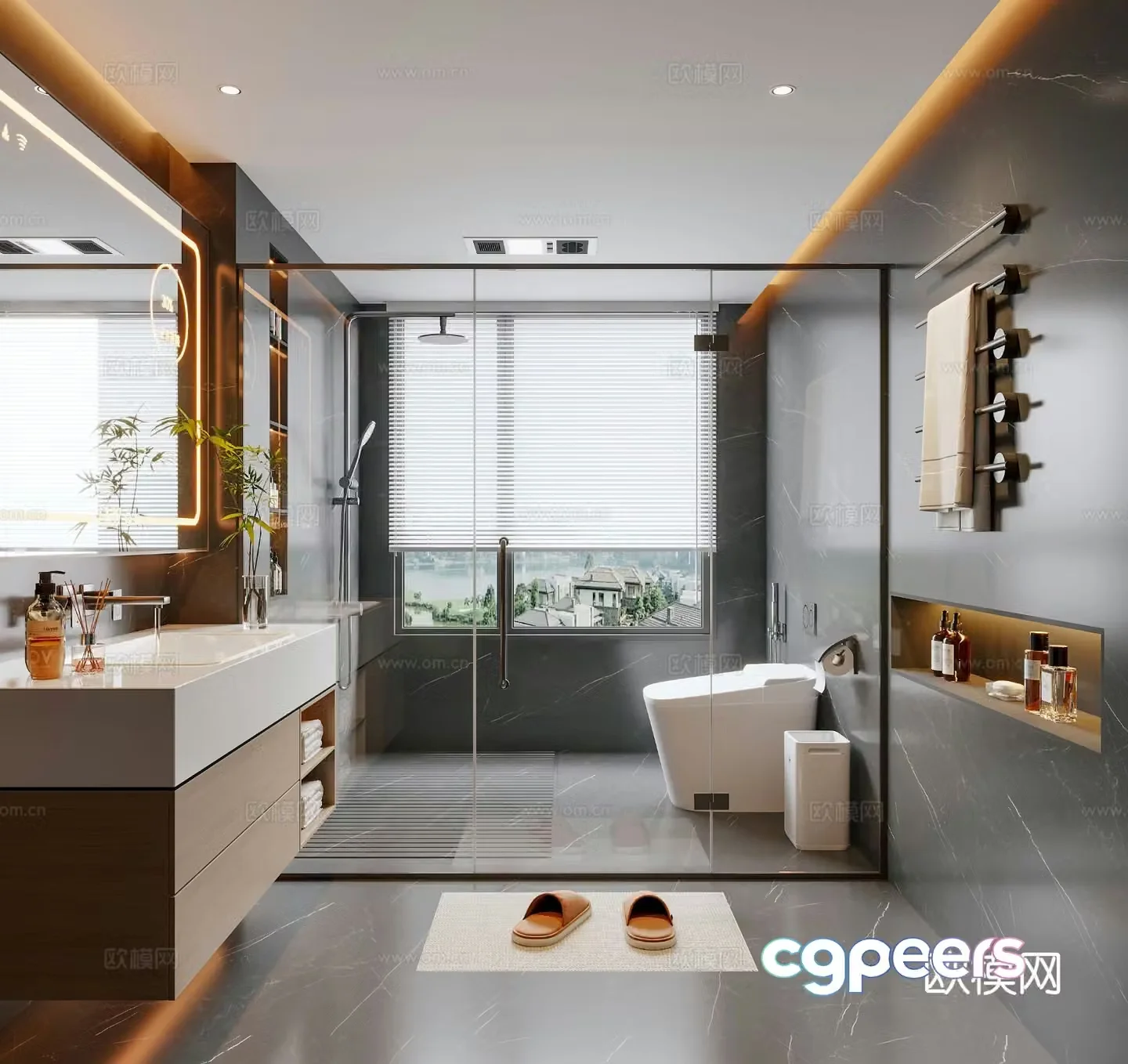 Modern bathroom bathroom 3d model