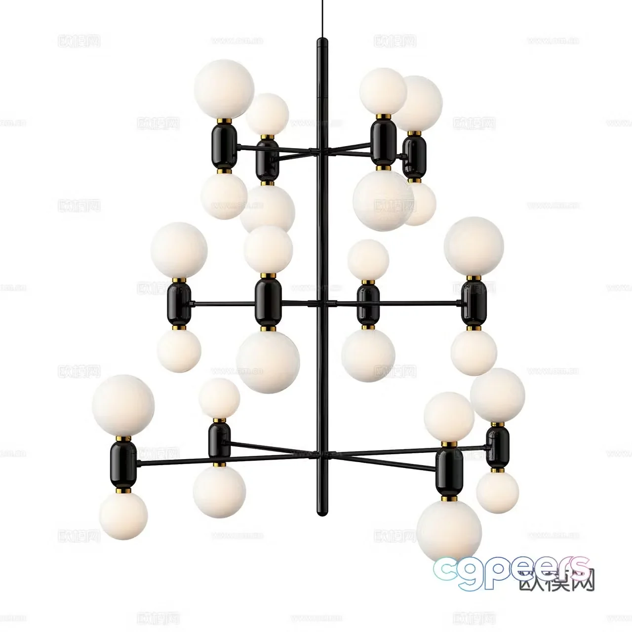Parachilna Simple Chandelier Glass Chandelier Multi-head Chandelier Ceramic Chandelier 3D Model