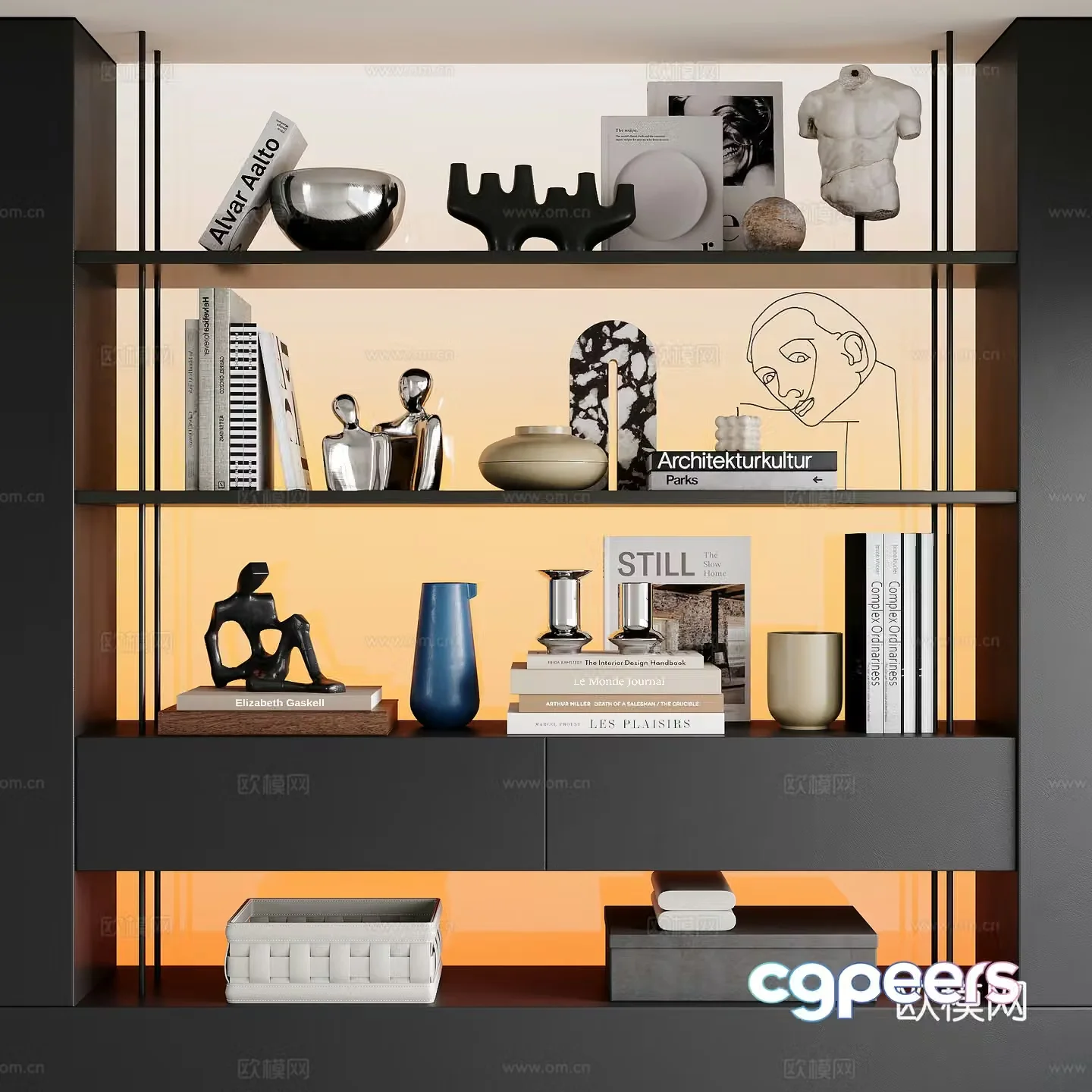 Modern decorative ornaments 3d model