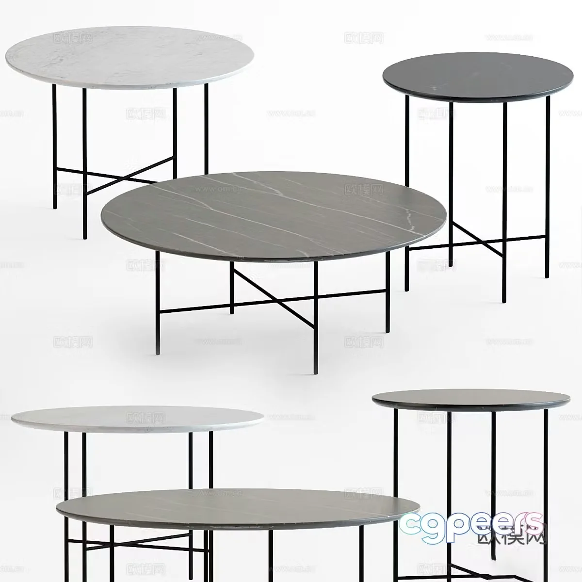 Modern Italian minimalist Elliot Arpa coffee table 3d model