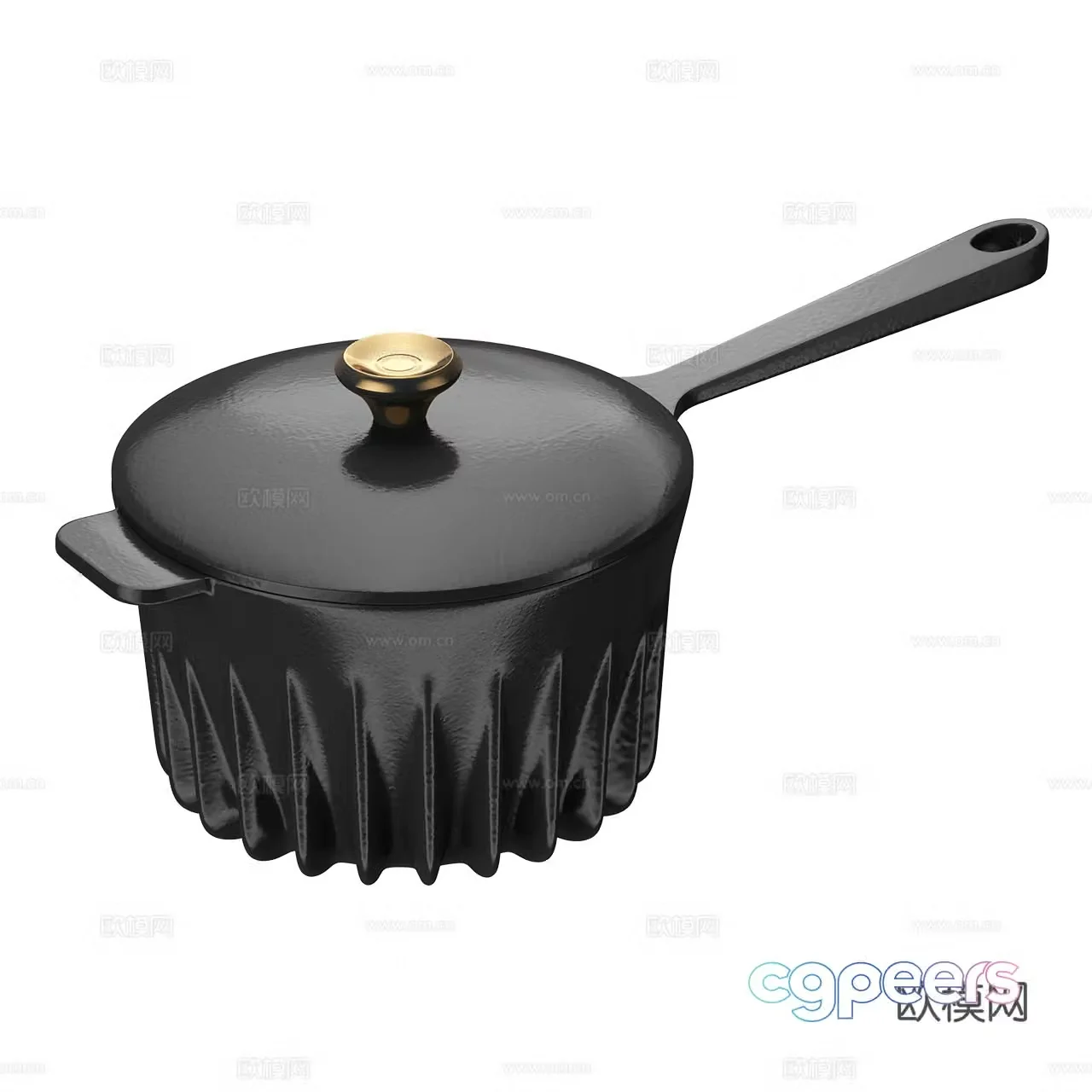 Fireup Nordic pot Frying pan Enamel pot 3d model