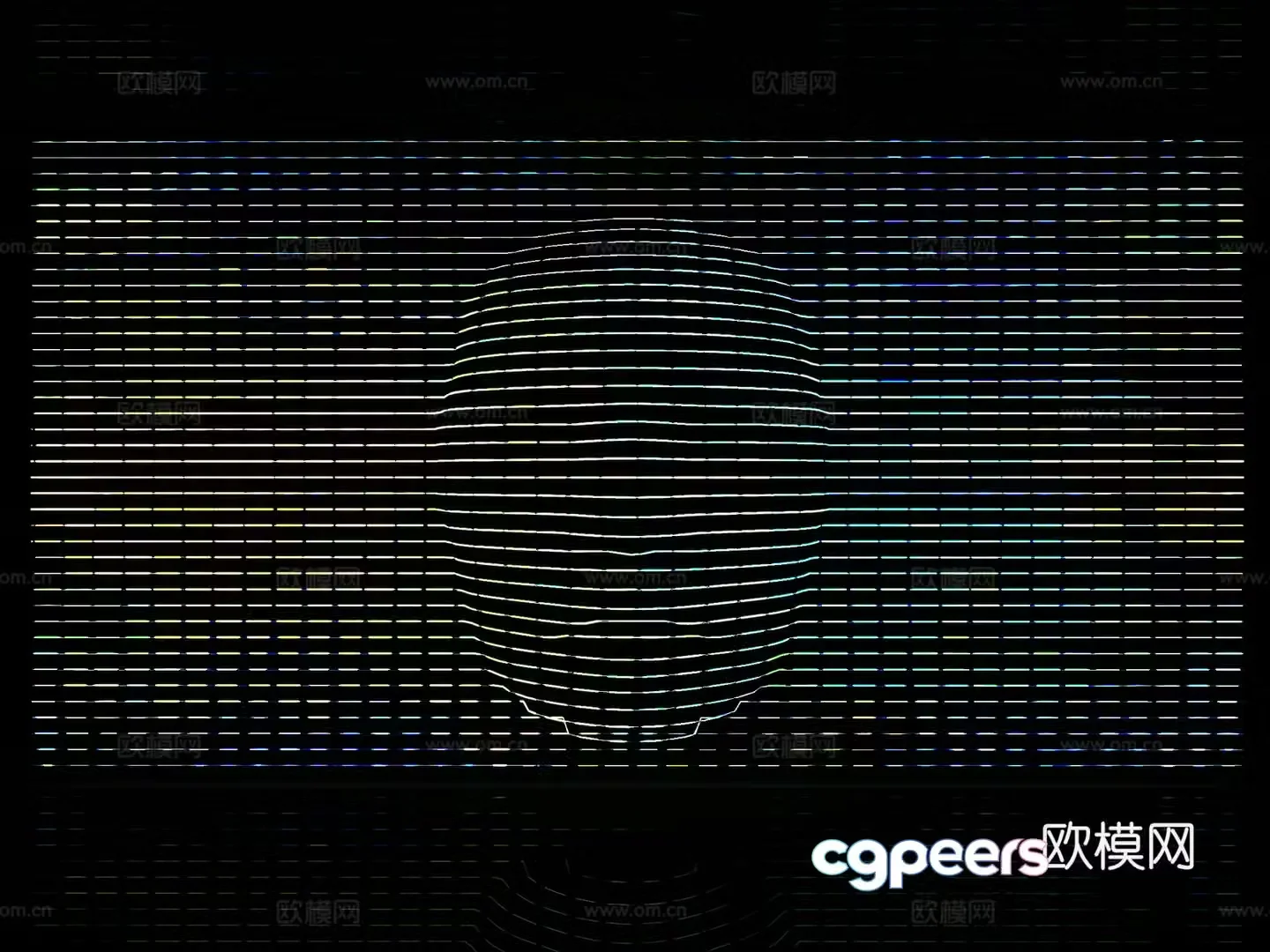 Special tech background wall Human face tech background wall Avatar grille background wall Technology grille light back 3D model