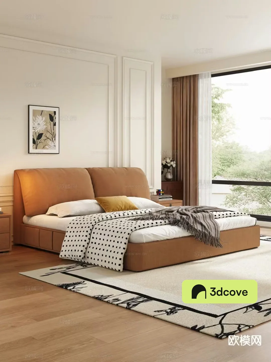 Modern double bed