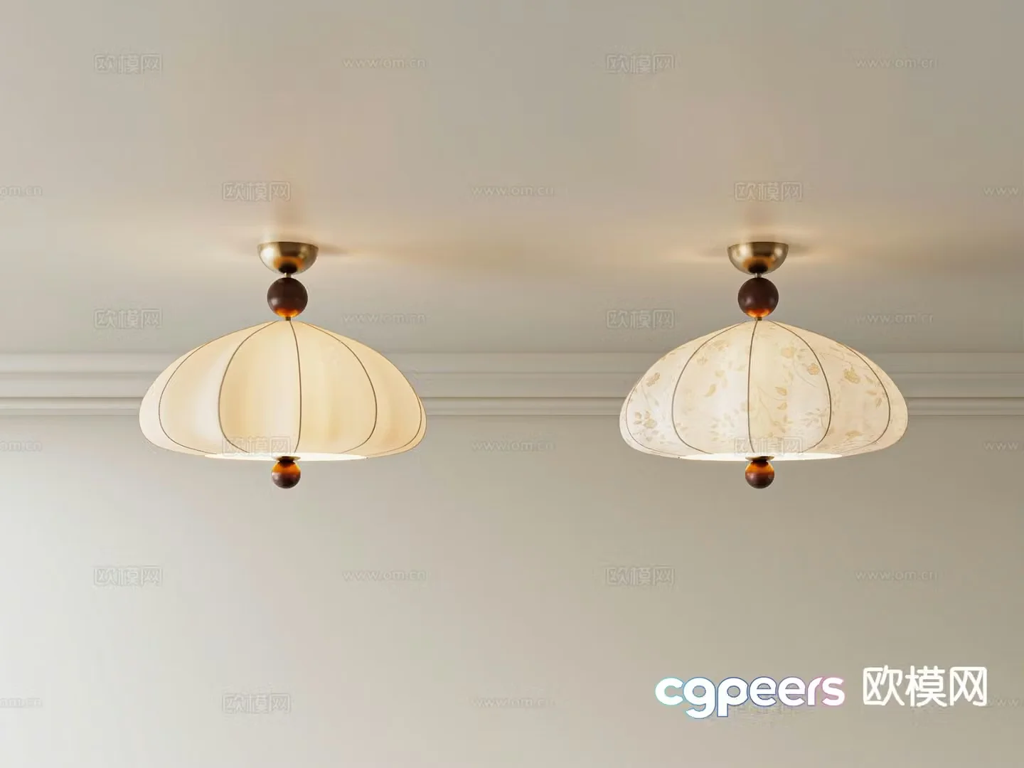 French ceiling lamp living room lamp 3d model