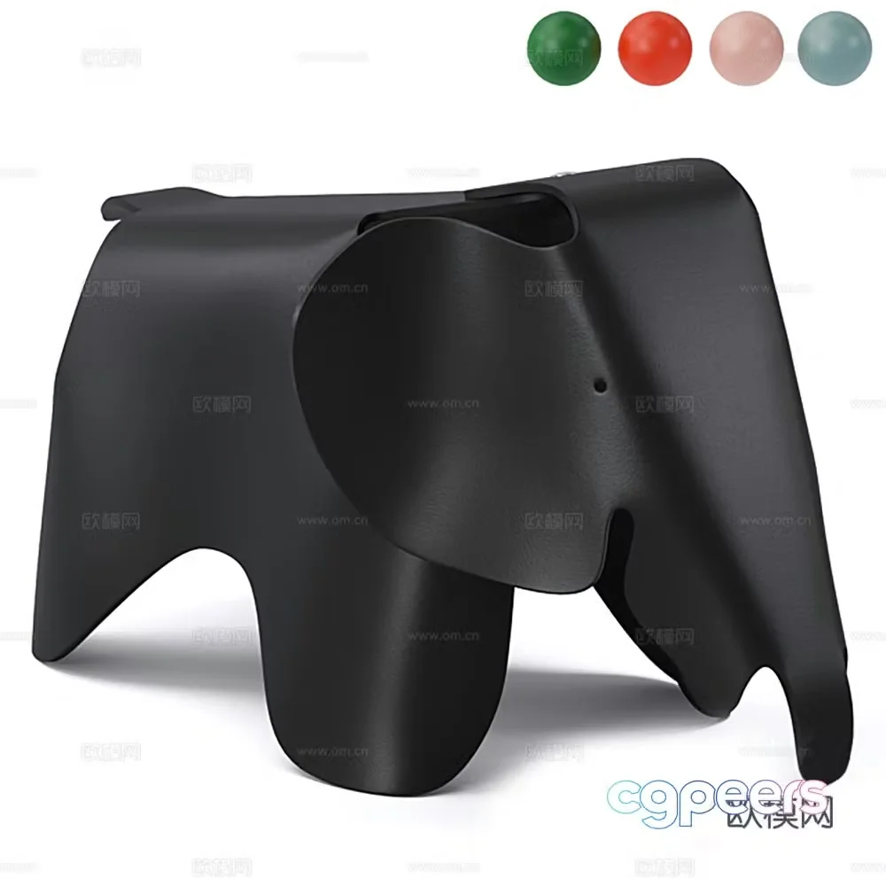 Stool shoe stool animal stool 3d model