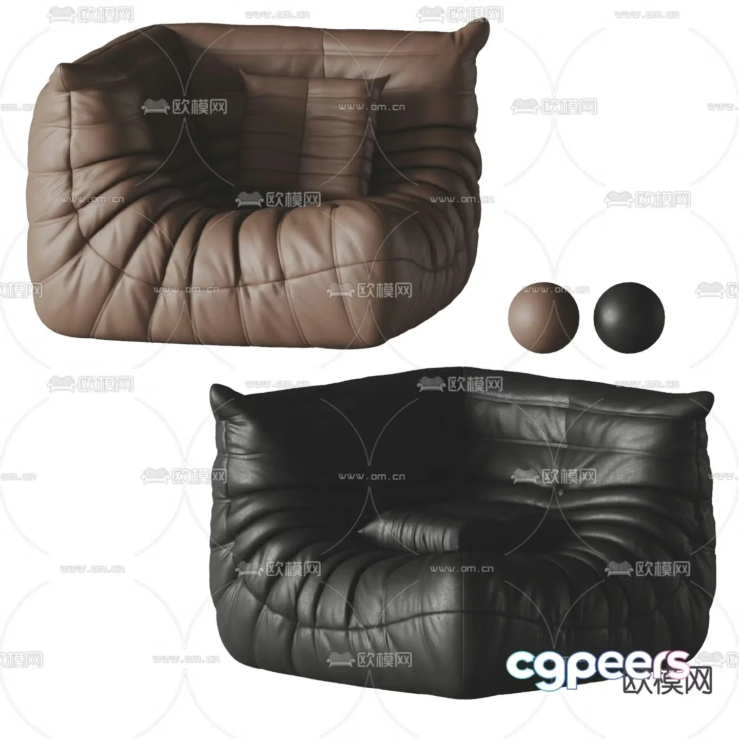 Modern leisure sofa 3d model