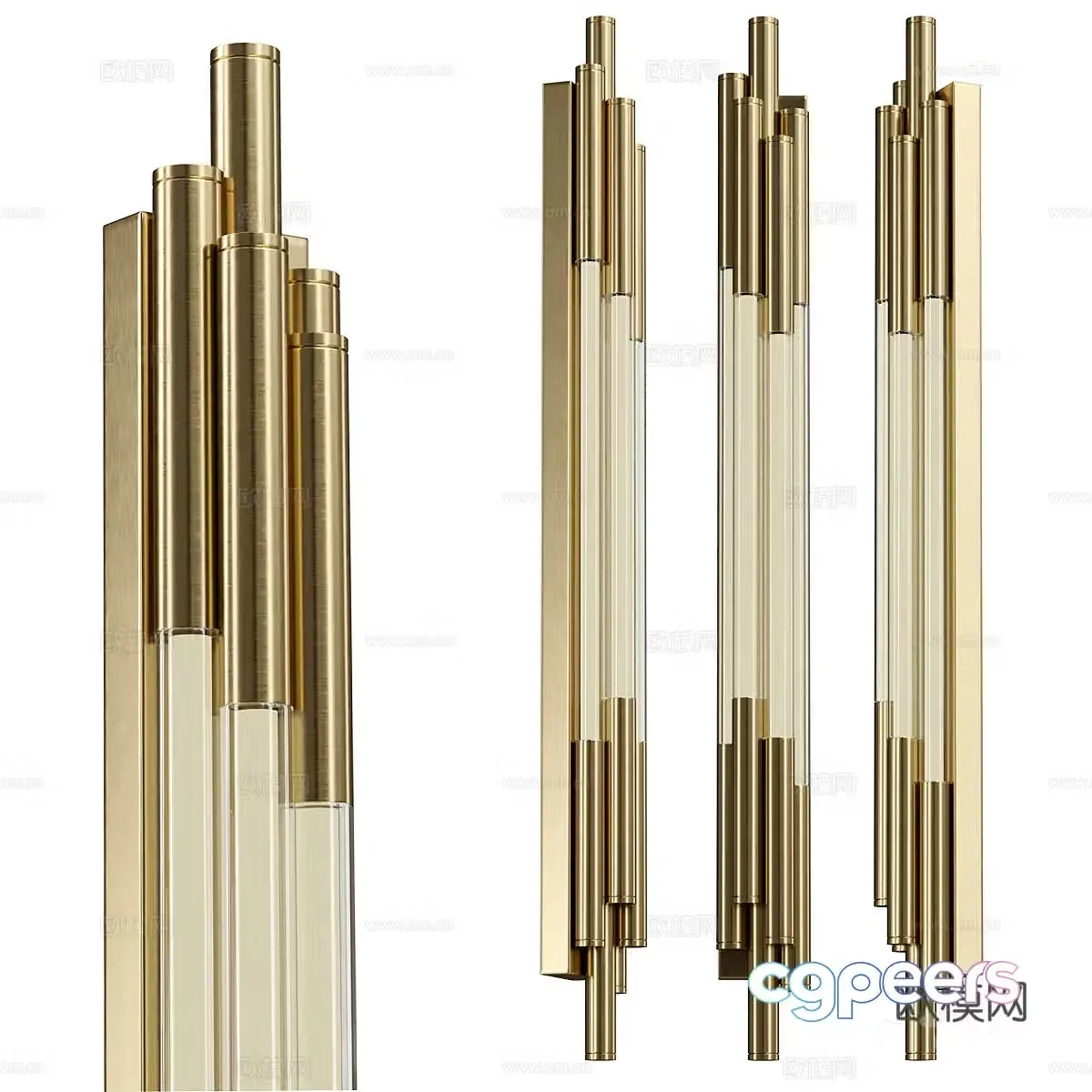 Modern light luxury decorative wall light 3d model