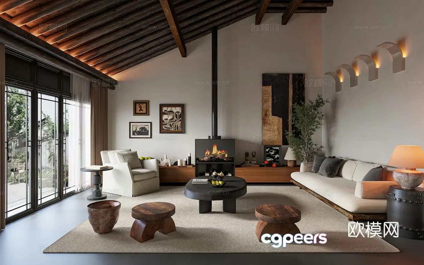 Wasabi Living Room 3D Model