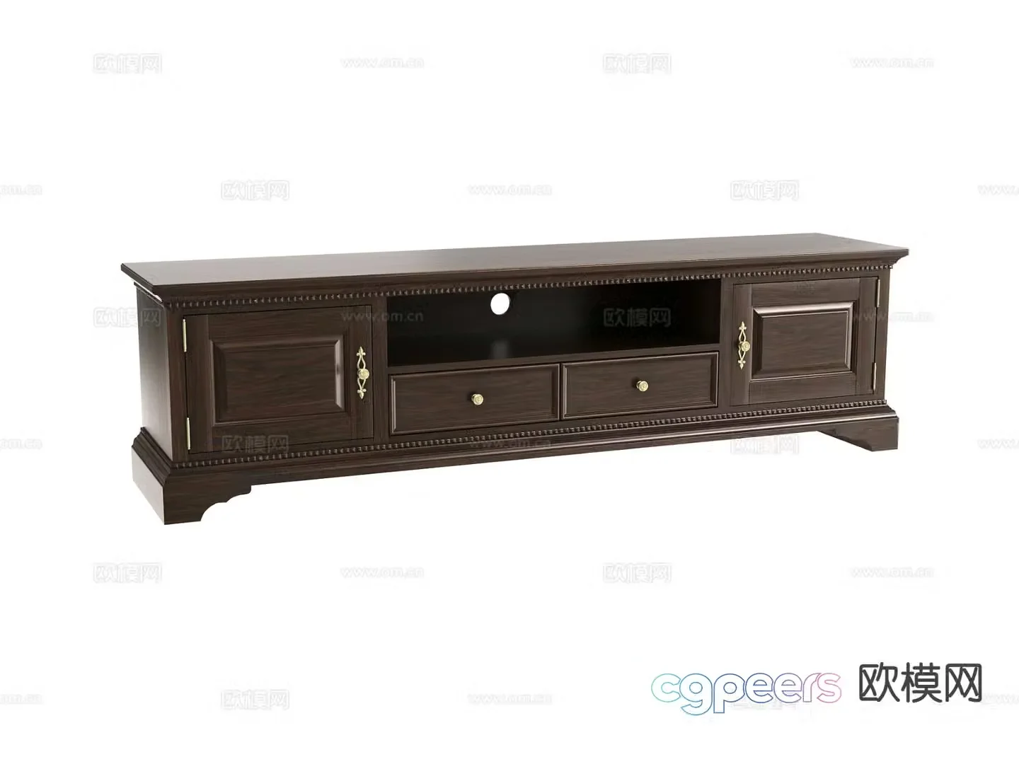 American TV cabinet 3d model