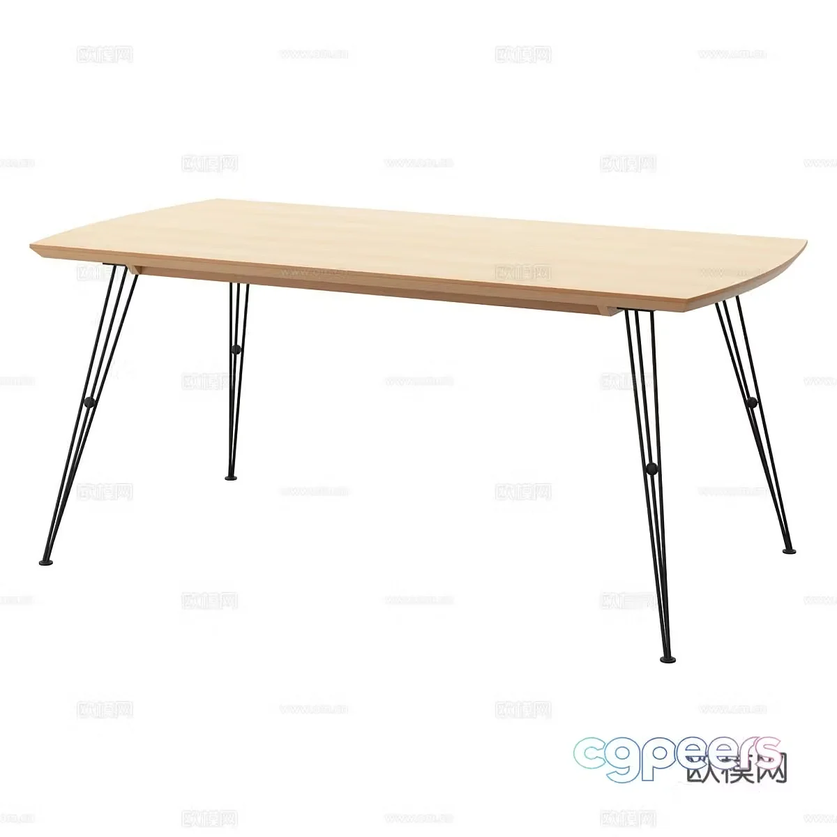 Nordic simple dining table dining table 3d model