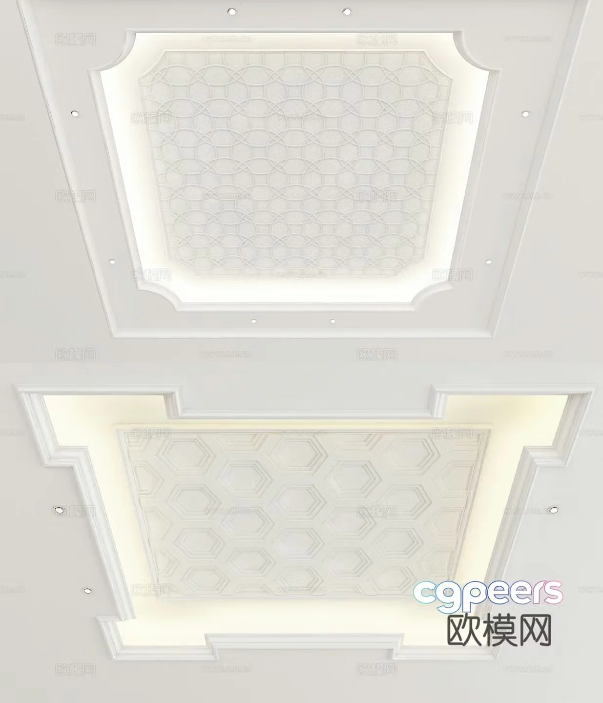 European ceiling 3D model