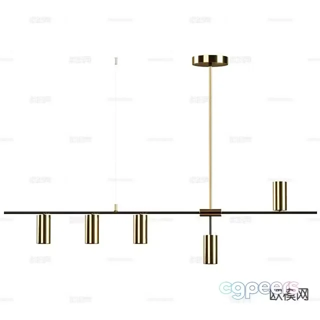 Light luxury chandelier multi-head chandelier 3D model