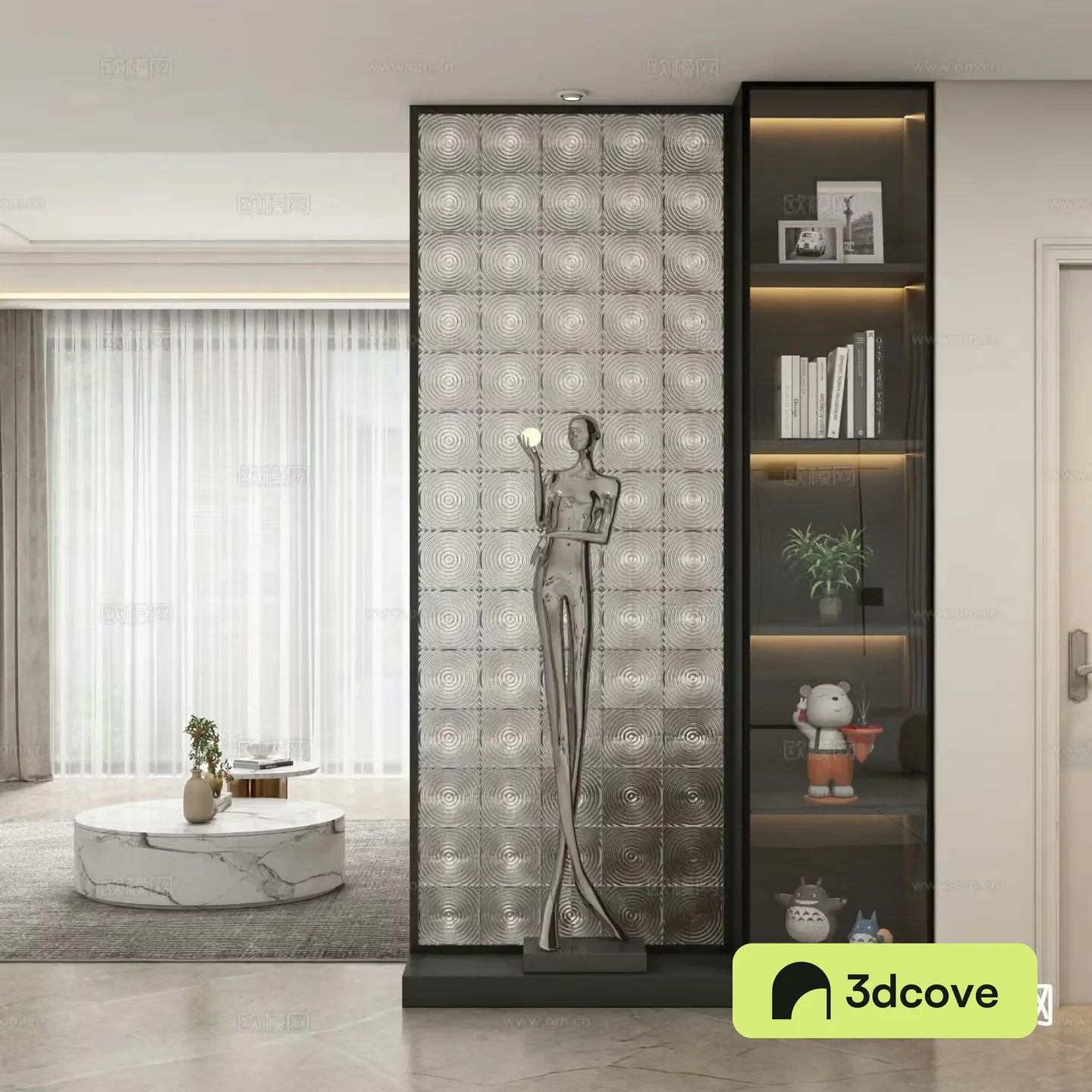 Modern entrance cabinet partition aisle
