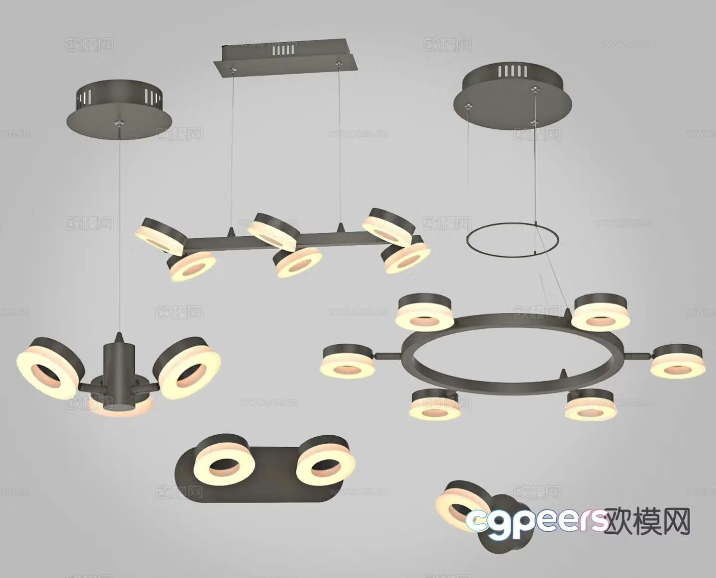 Creative chandelier hall chandelier 3d model