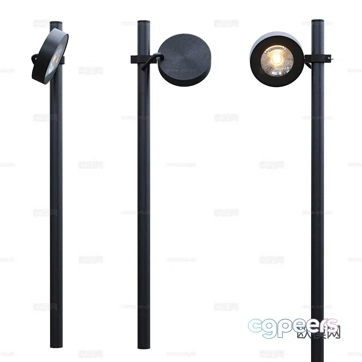 Modern Italian minimalist long strip metal decorative wall lamp 3d model