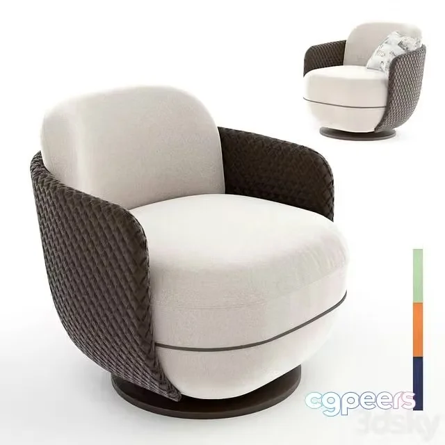 3ds Max Free – Armchair Miles Lounge by Wittmann