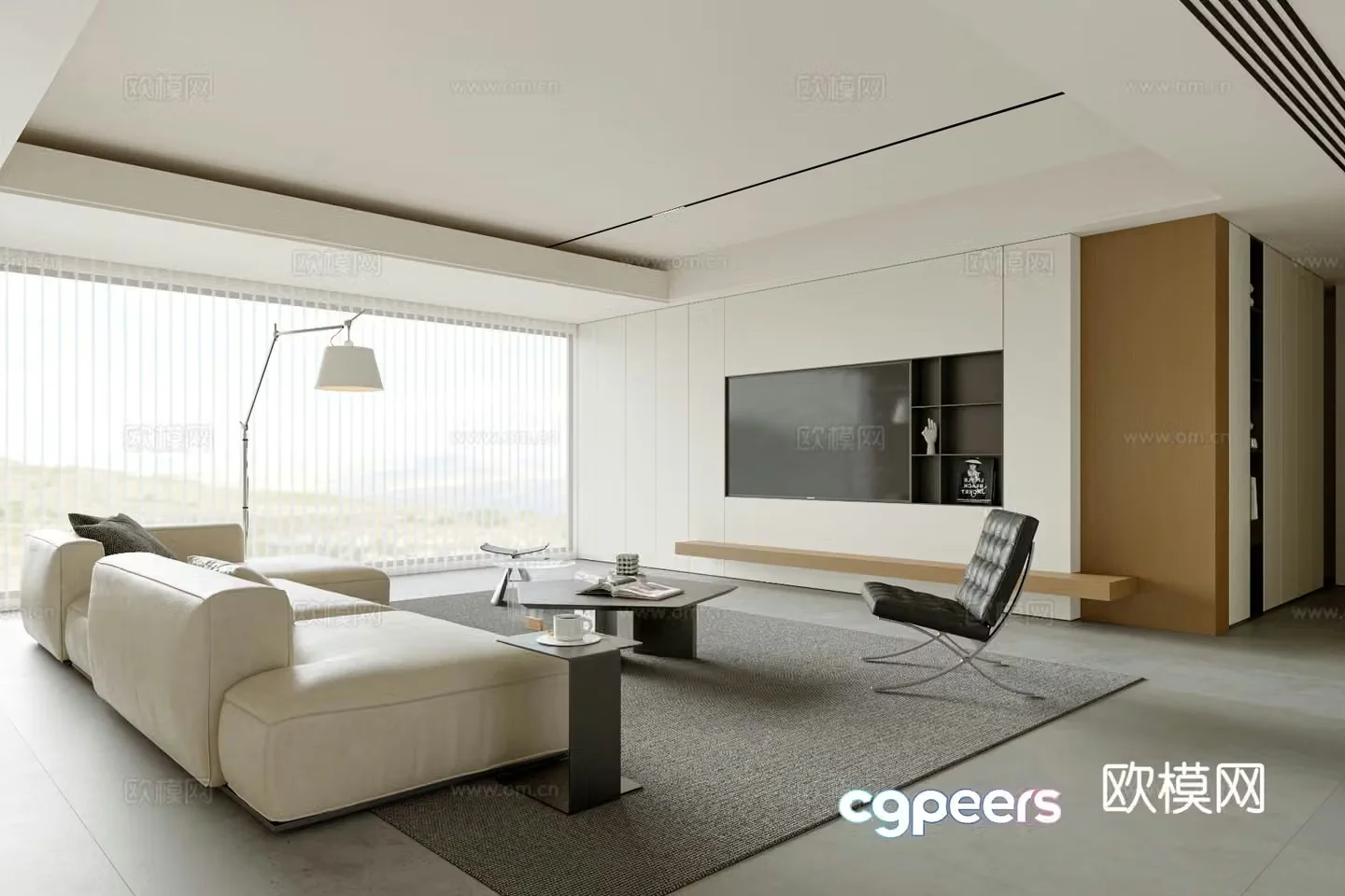 Modern living room 3d model