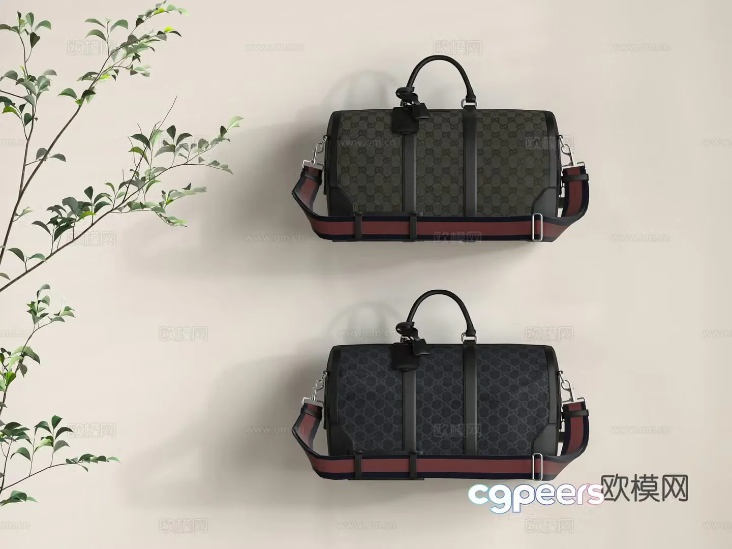 Modern handbag 3d model