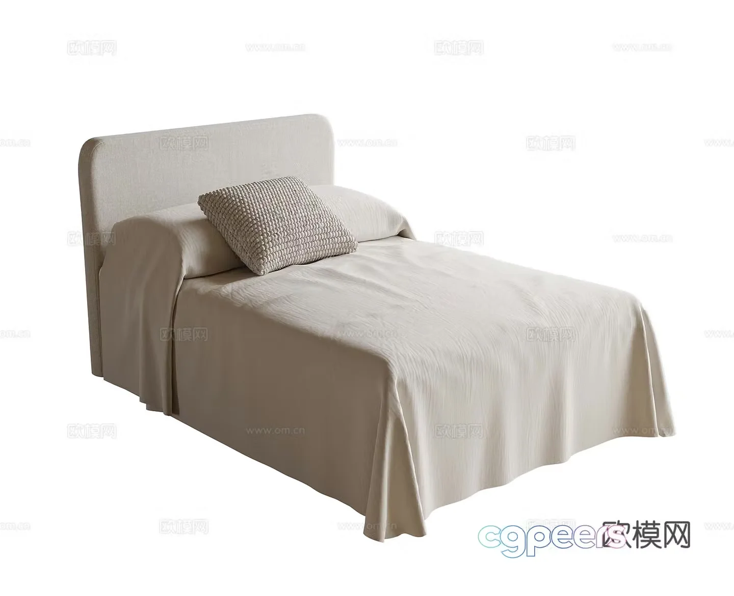 Modern single bed children’s bed 3d model