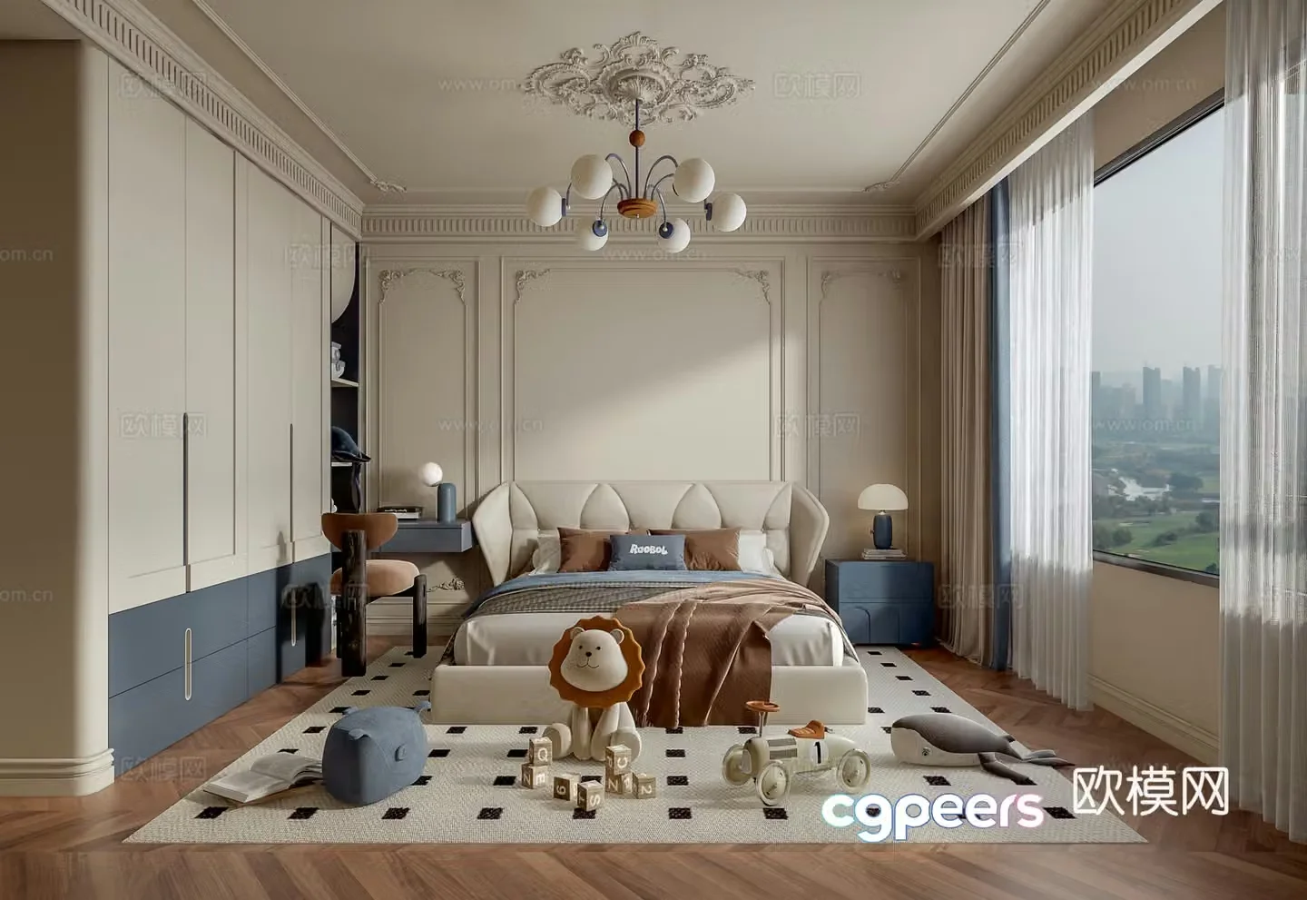 French bedroom 3d model