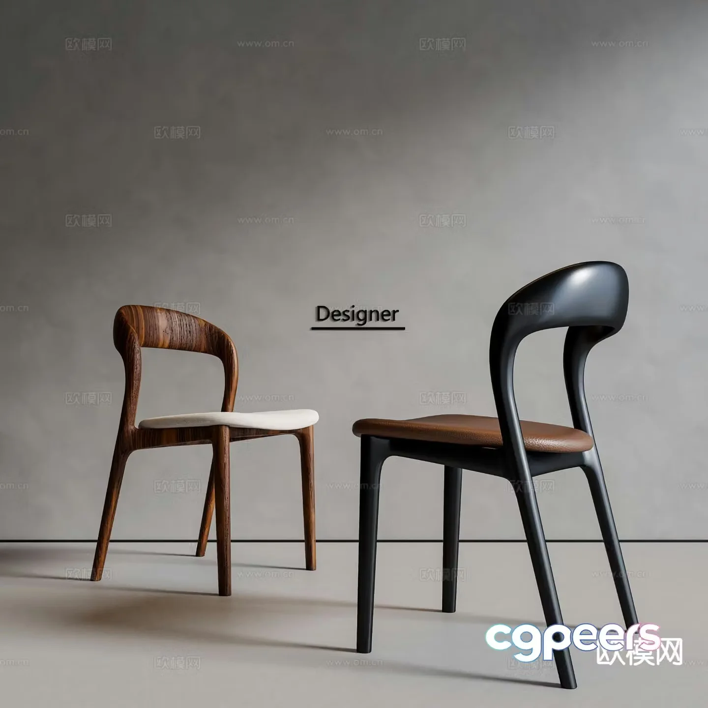 Medieval style dining chair chair 3d model