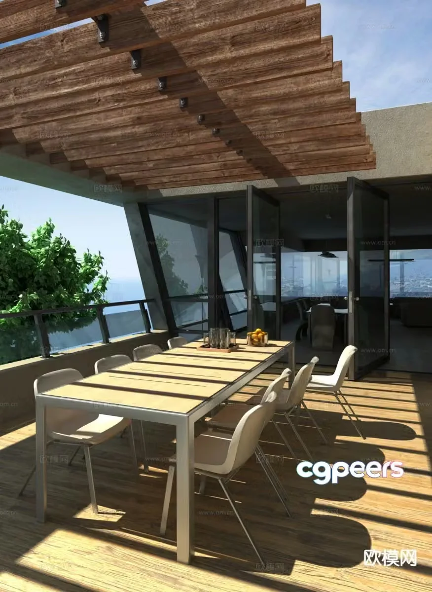 Roof Garden Open Garden 3d model