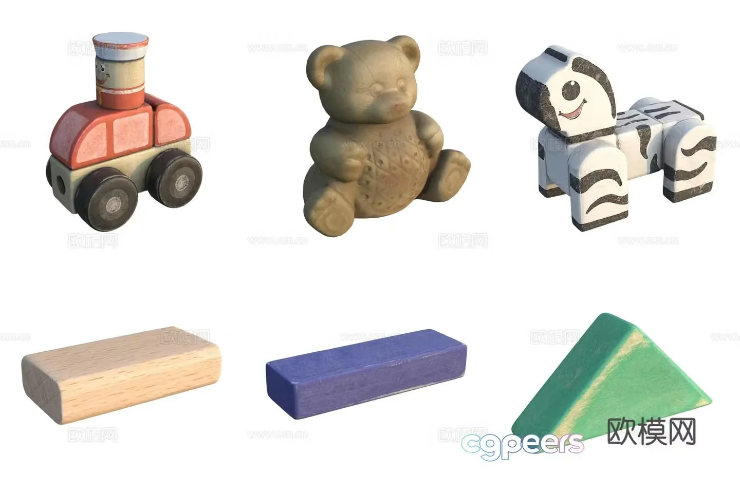 Children’s toys play and entertainment facilities building blocks 3d model